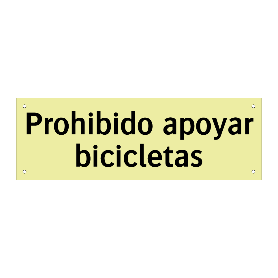 Prohibido apoyar bicicletas