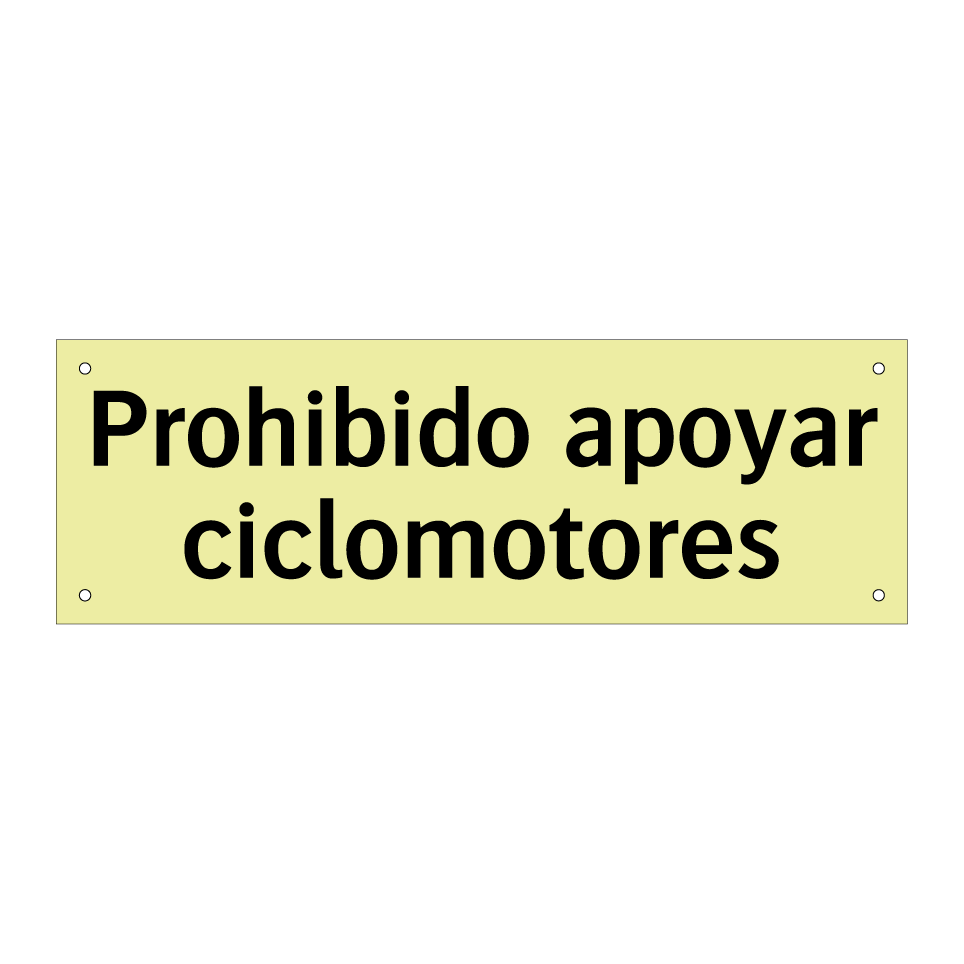 Prohibido apoyar ciclomotores