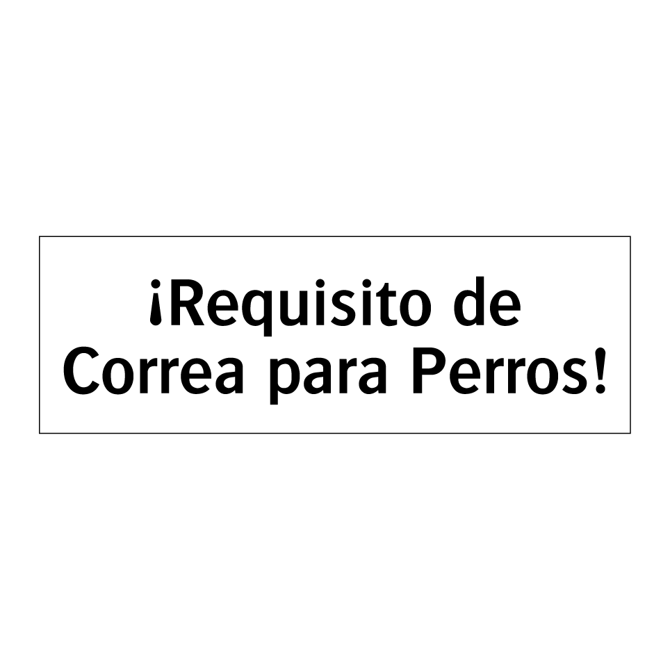 ¡Requisito de Correa para Perros!