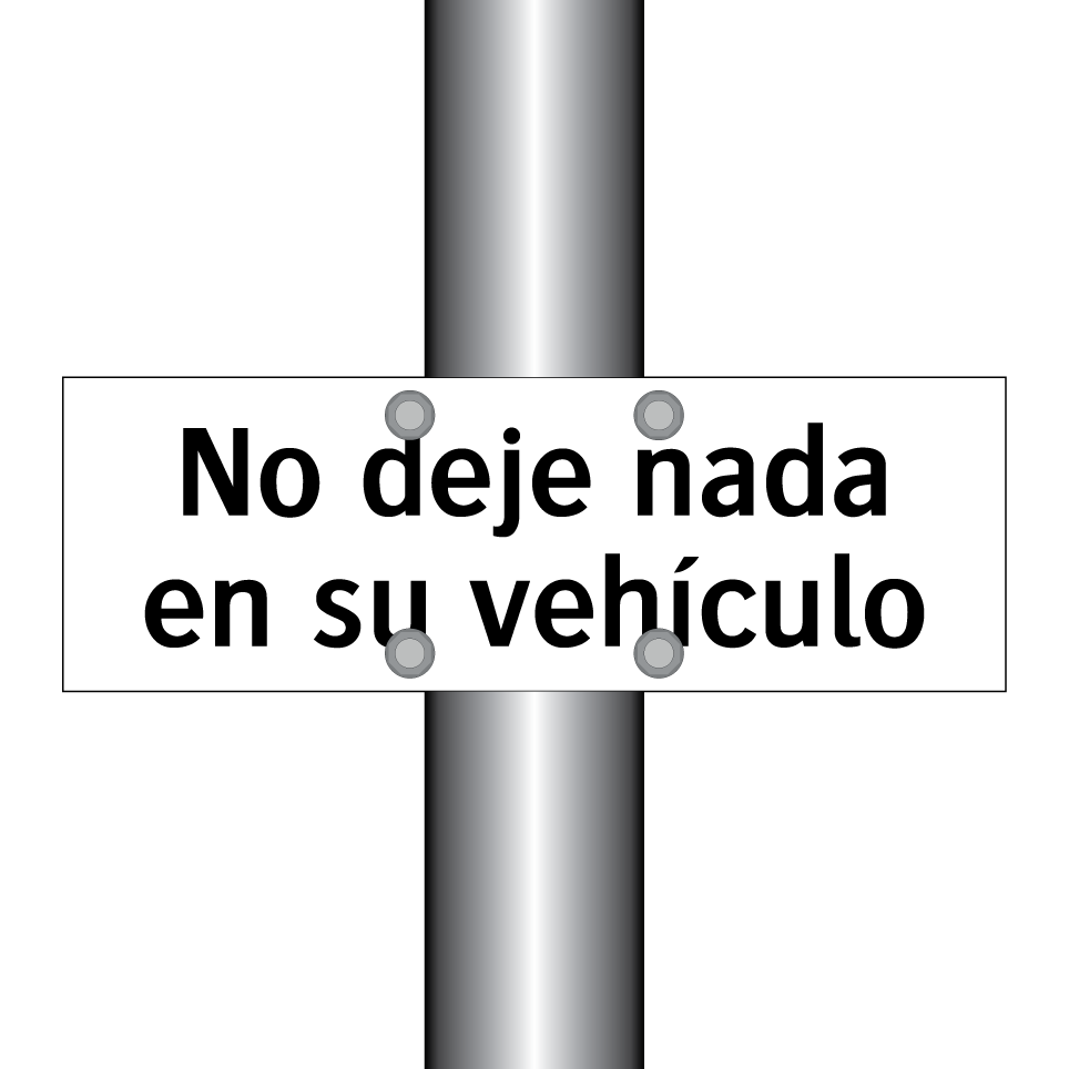 No deje nada en su vehículo