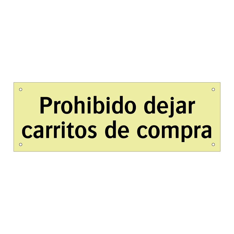 Prohibido dejar carritos de compra