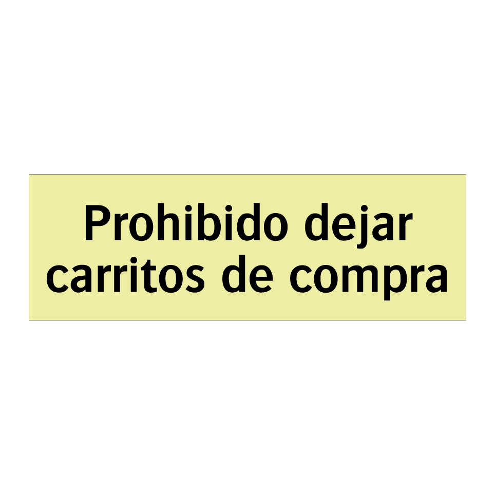 Prohibido dejar carritos de compra