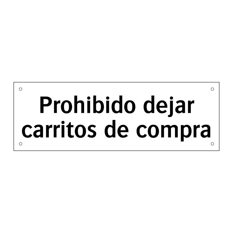 Prohibido dejar carritos de compra