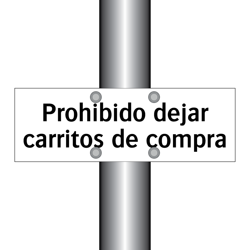 Prohibido dejar carritos de compra
