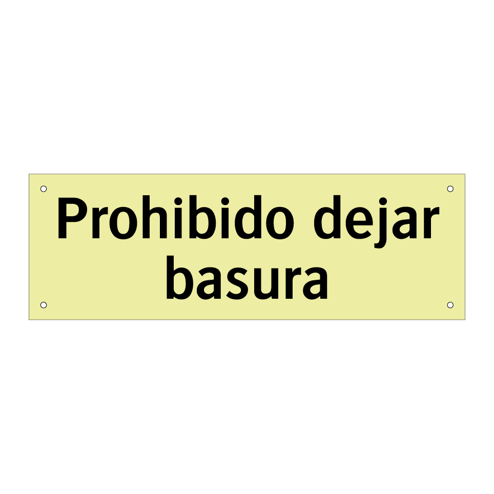 Prohibido dejar basura