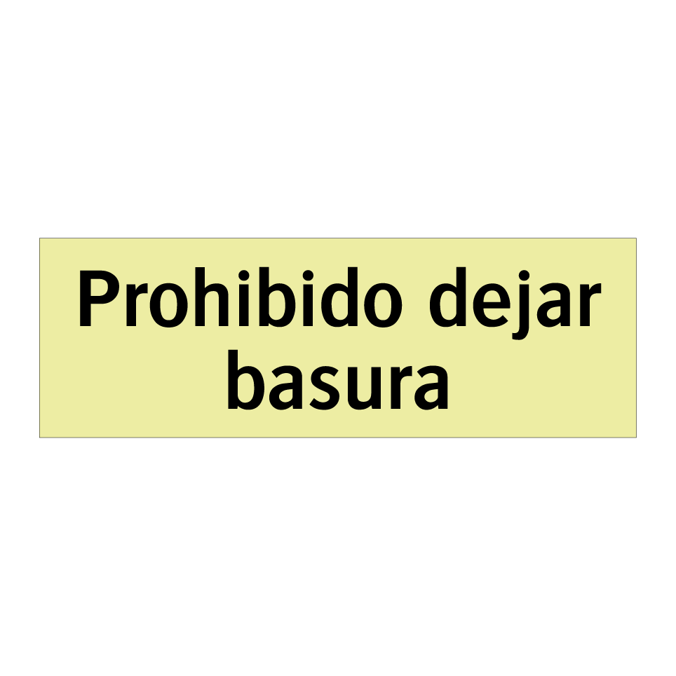 Prohibido dejar basura