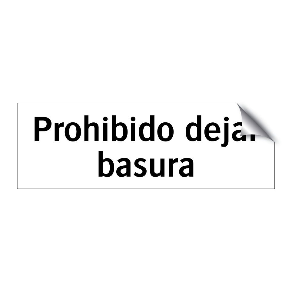 Prohibido dejar basura