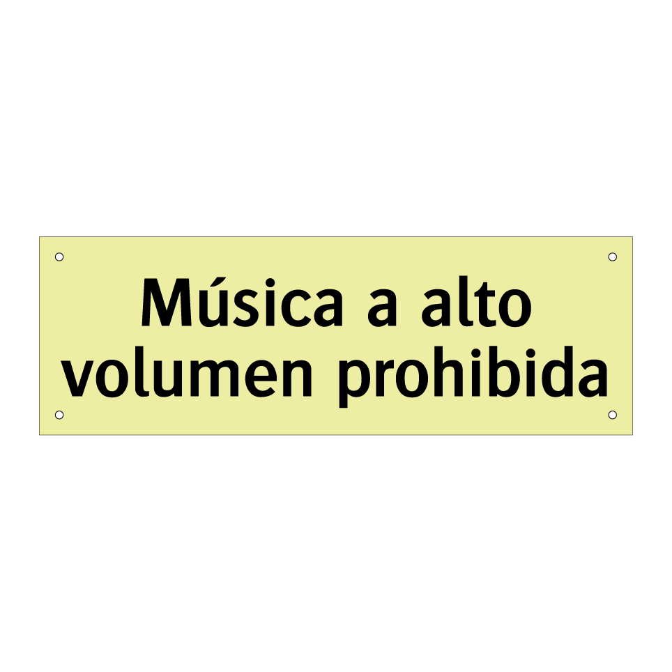 Música a alto volumen prohibida