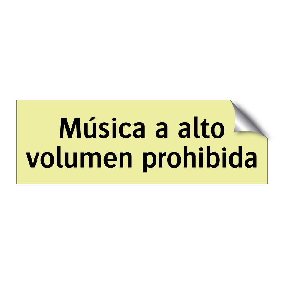 Música a alto volumen prohibida