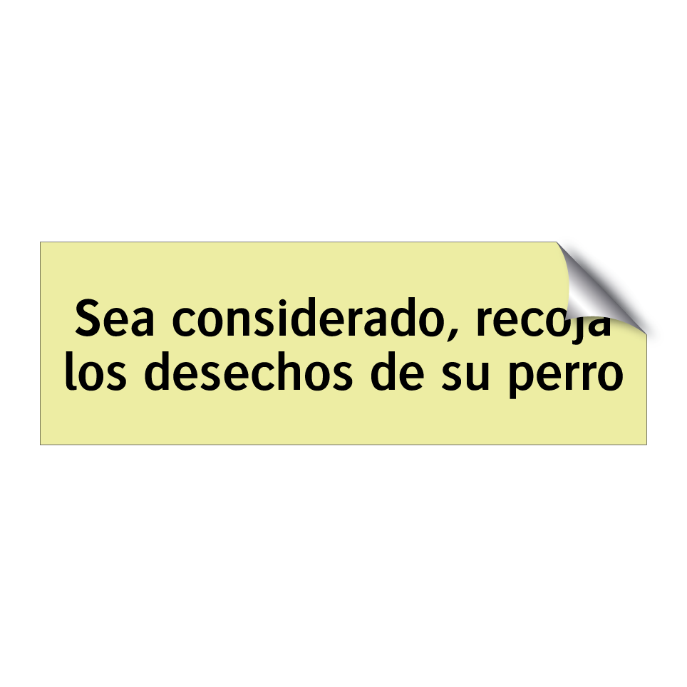 Sea considerado, recoja los desechos de su perro