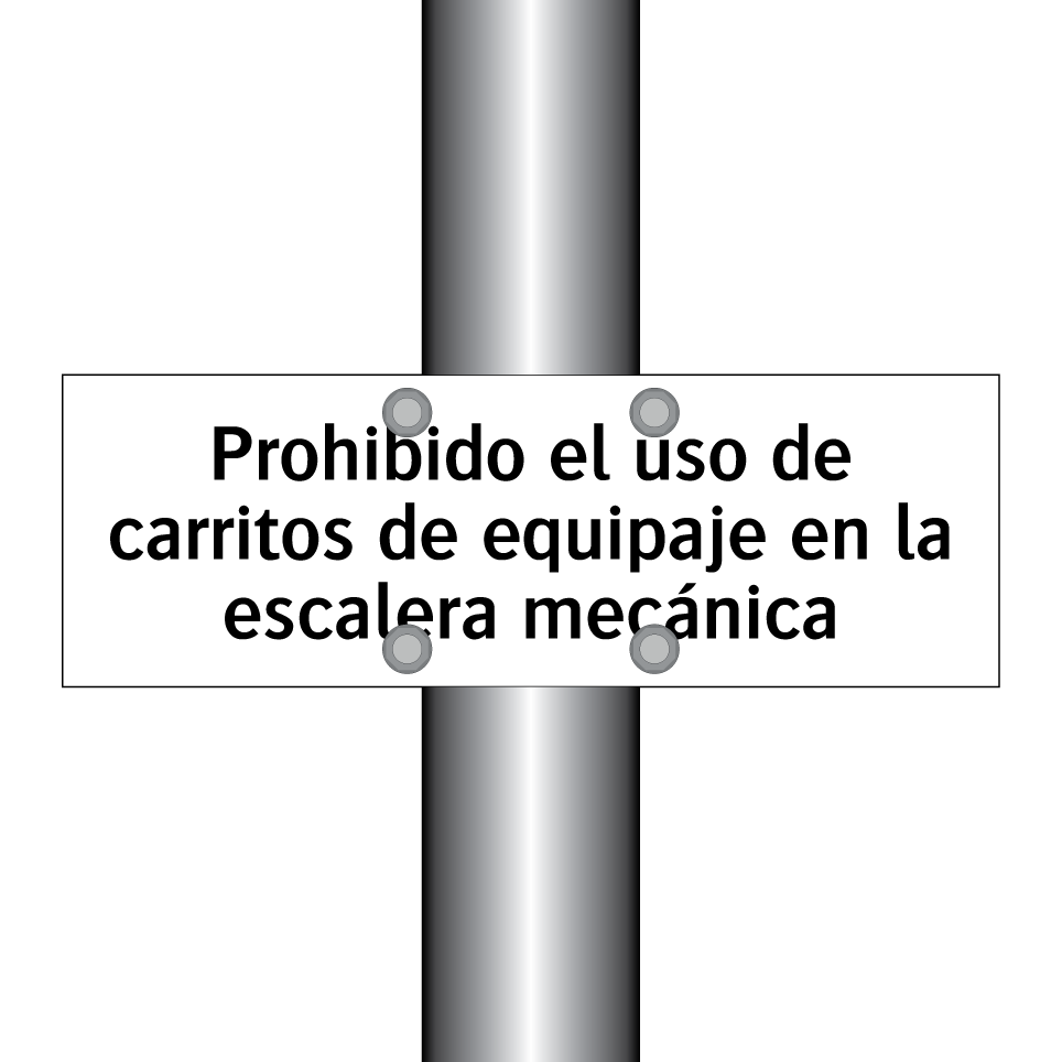 Prohibido el uso de carritos de equipaje en la escalera mecánica