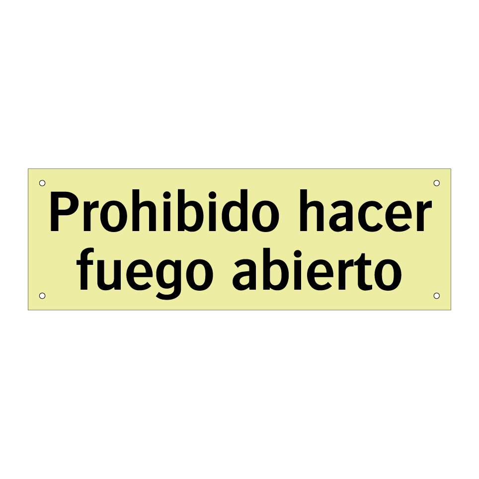 Prohibido hacer fuego abierto