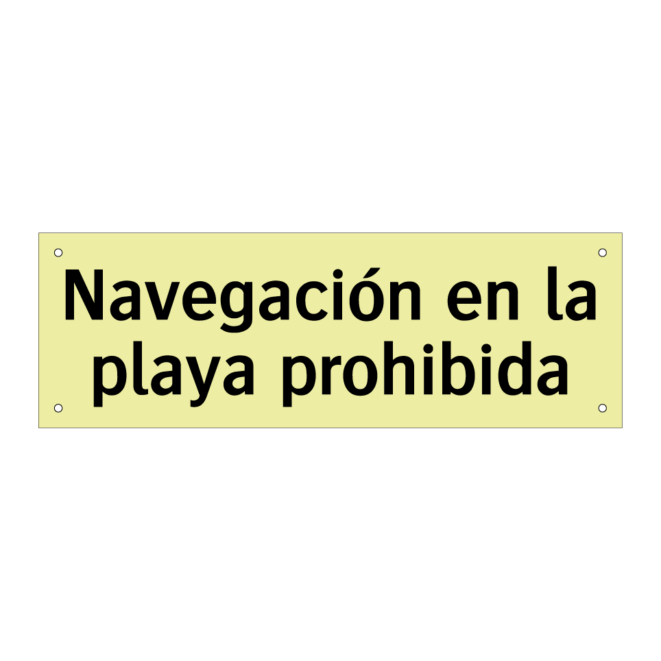 Navegación en la playa prohibida