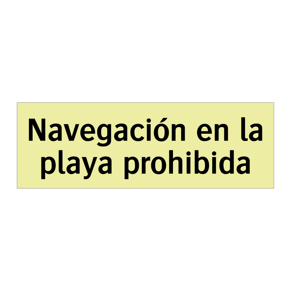 Navegación en la playa prohibida