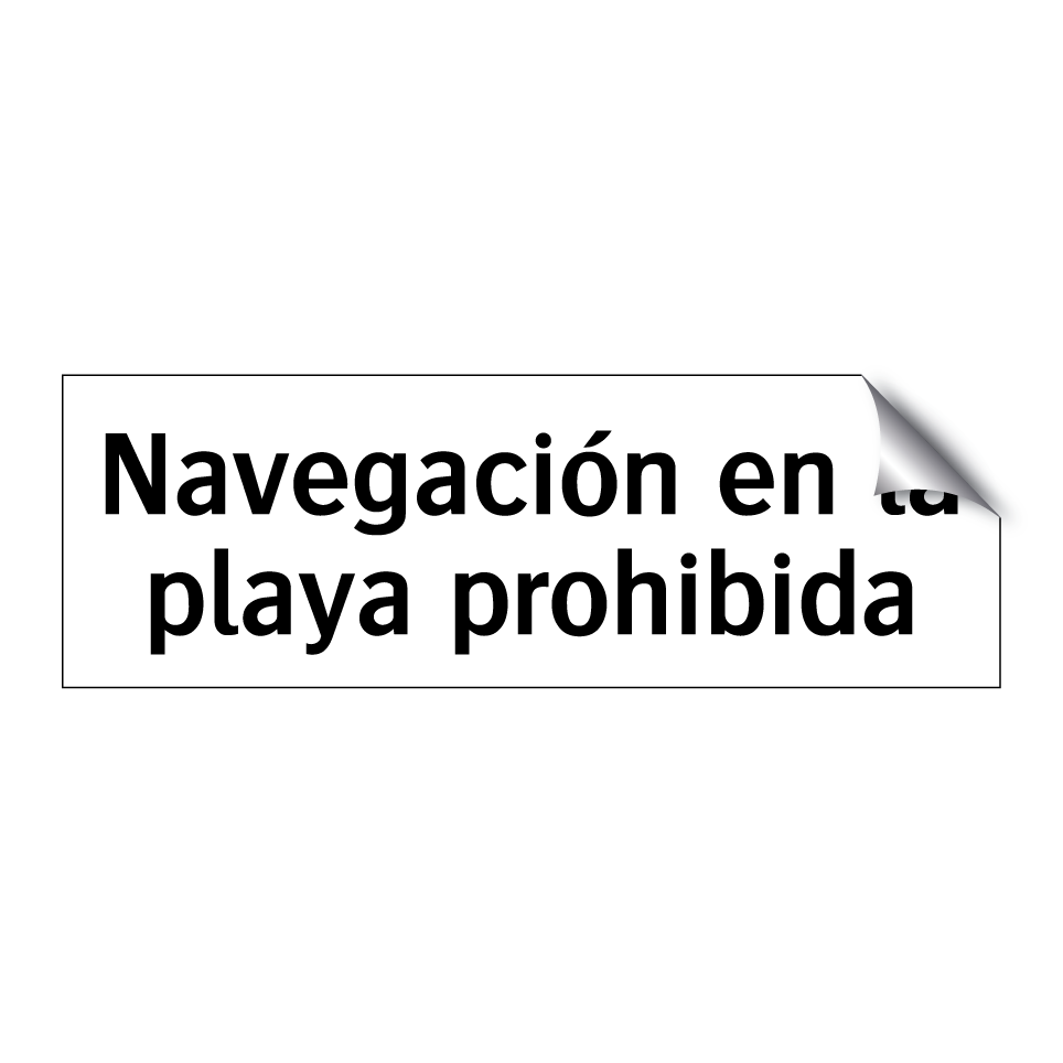 Navegación en la playa prohibida