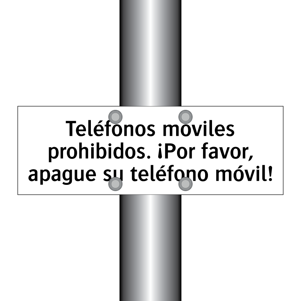 Teléfonos móviles prohibidos. ¡Por favor, apague su teléfono móvil!