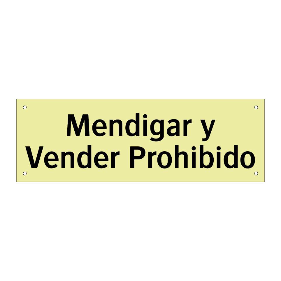 Mendigar y Vender Prohibido