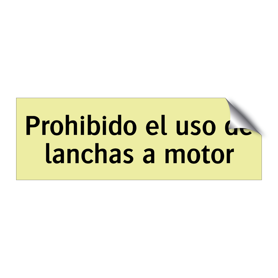 Prohibido el uso de lanchas a motor
