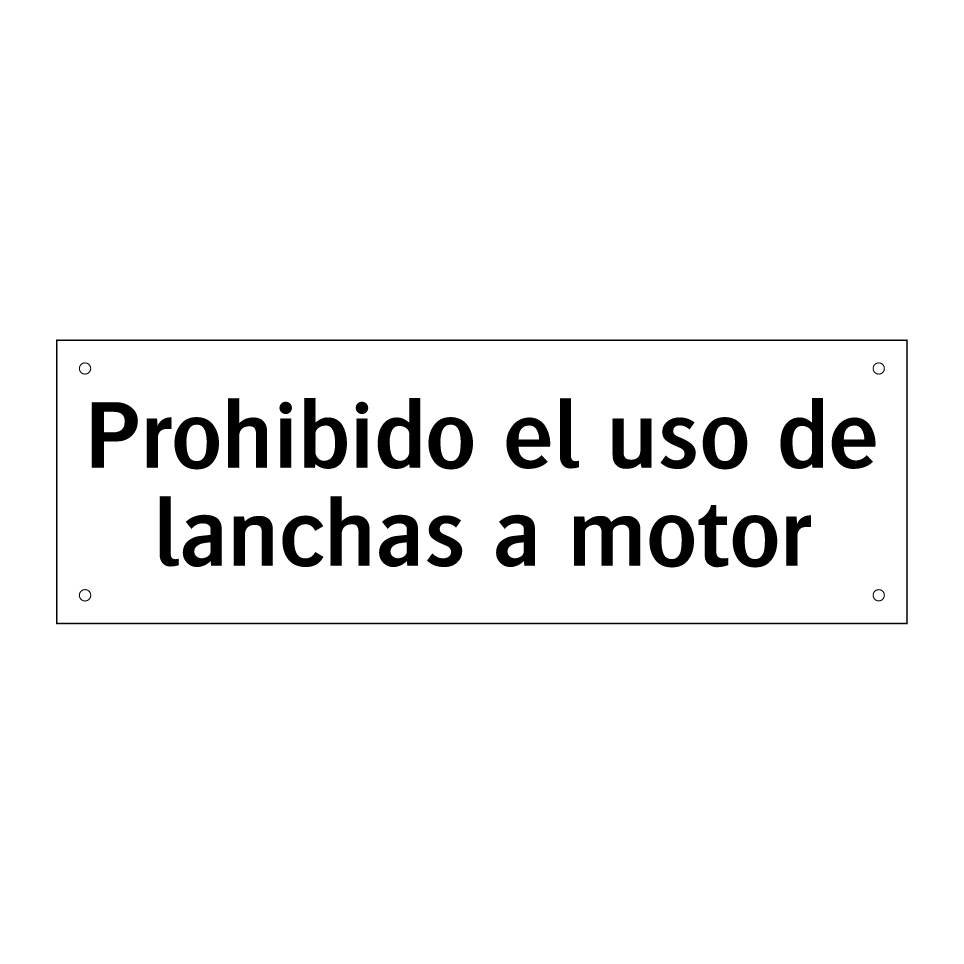 Prohibido el uso de lanchas a motor