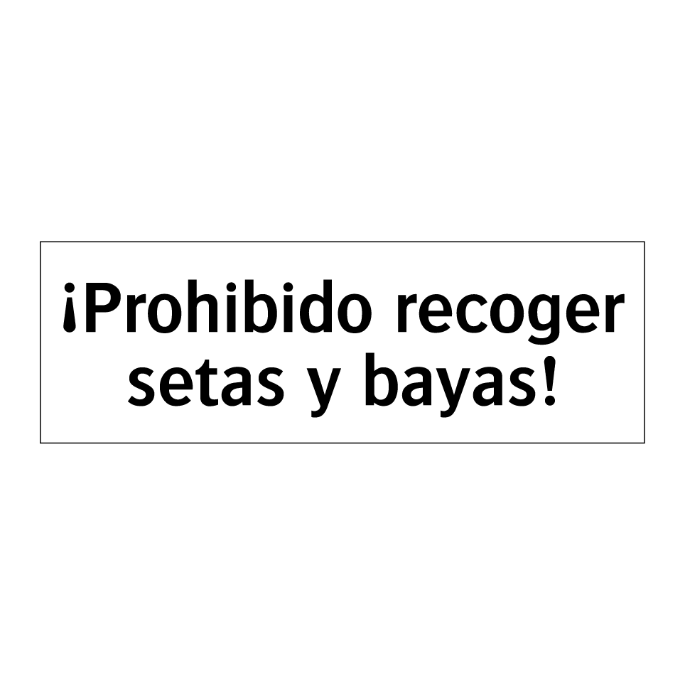 ¡Prohibido recoger setas y bayas!