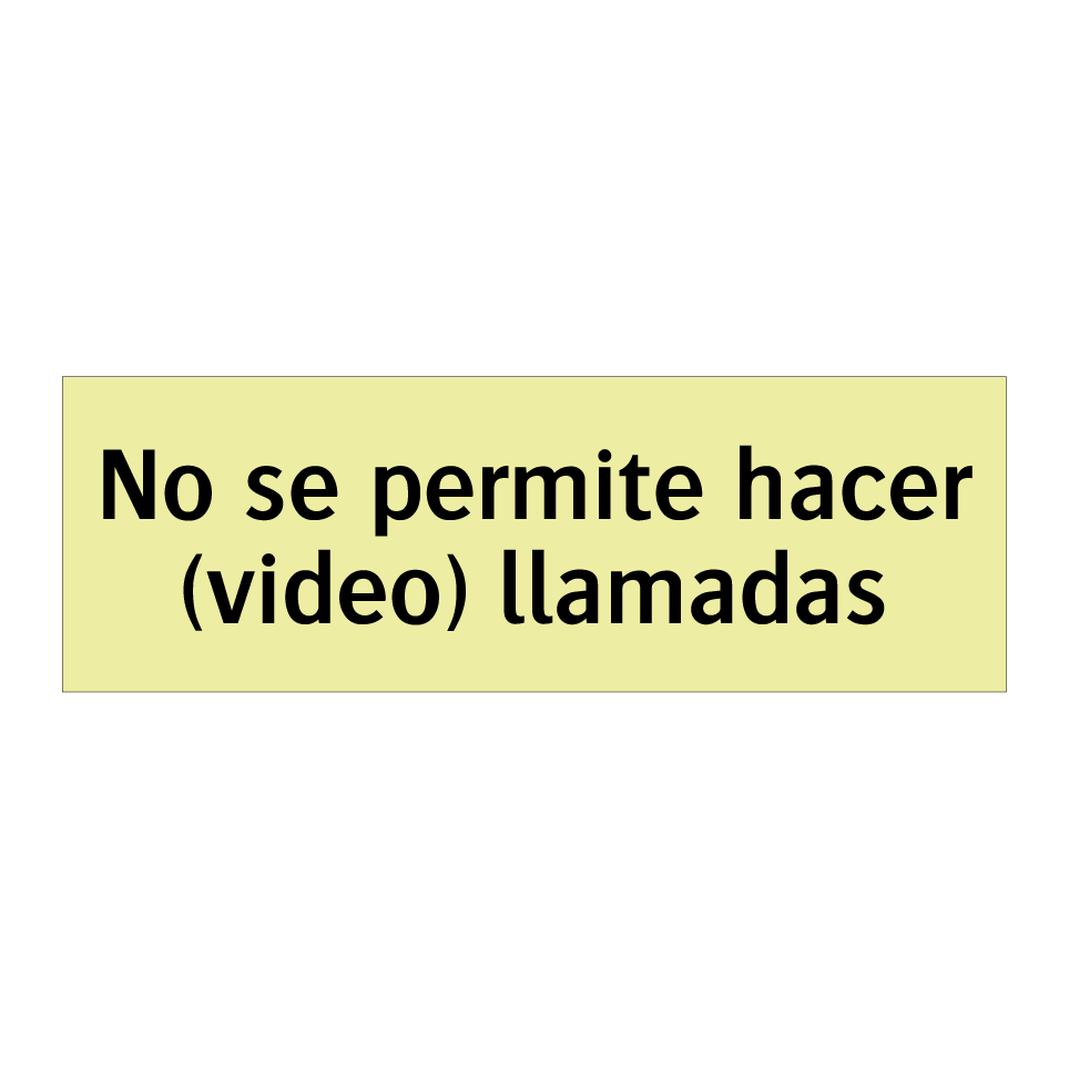 No se permite hacer (video) llamadas