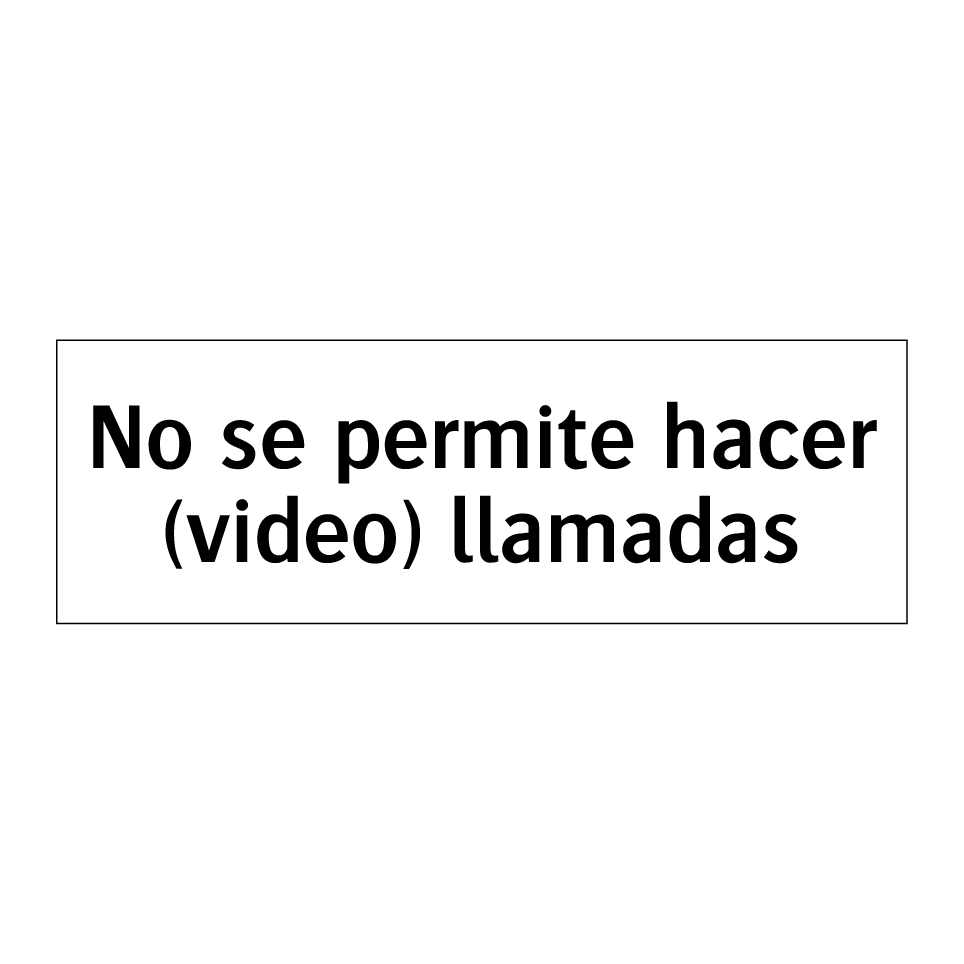 No se permite hacer (video) llamadas