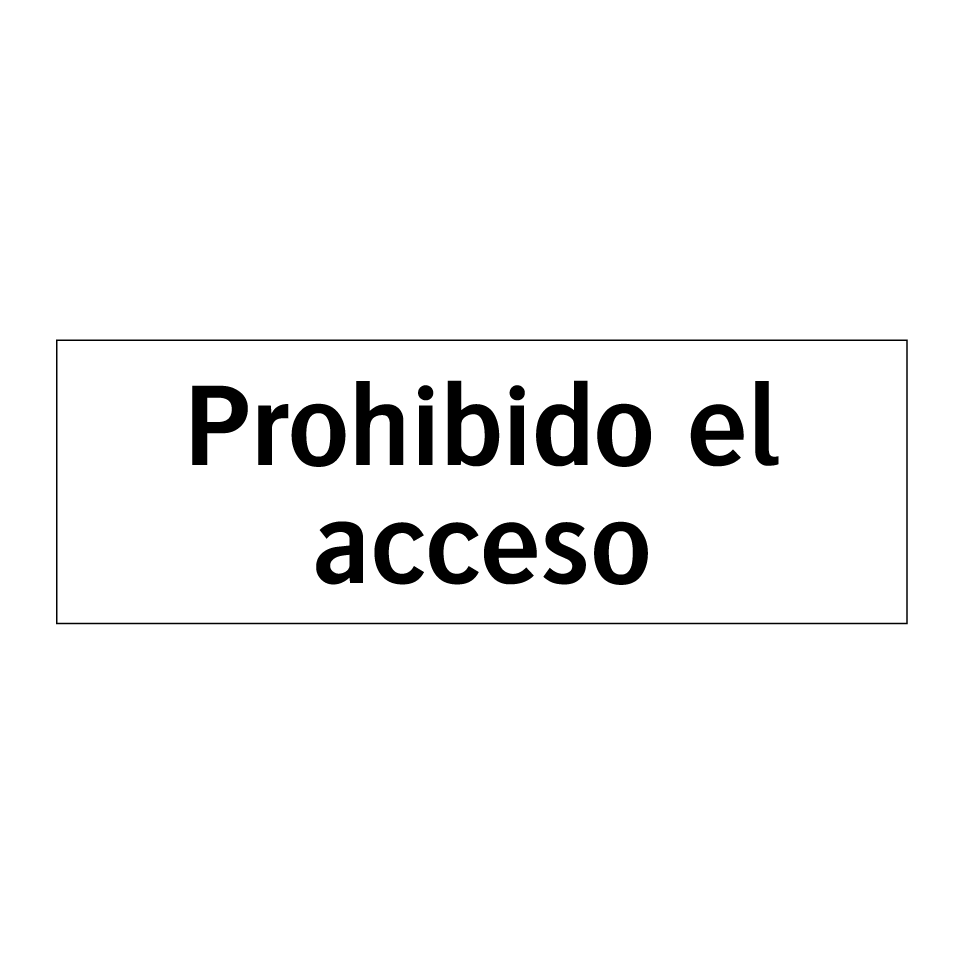 Prohibido el acceso