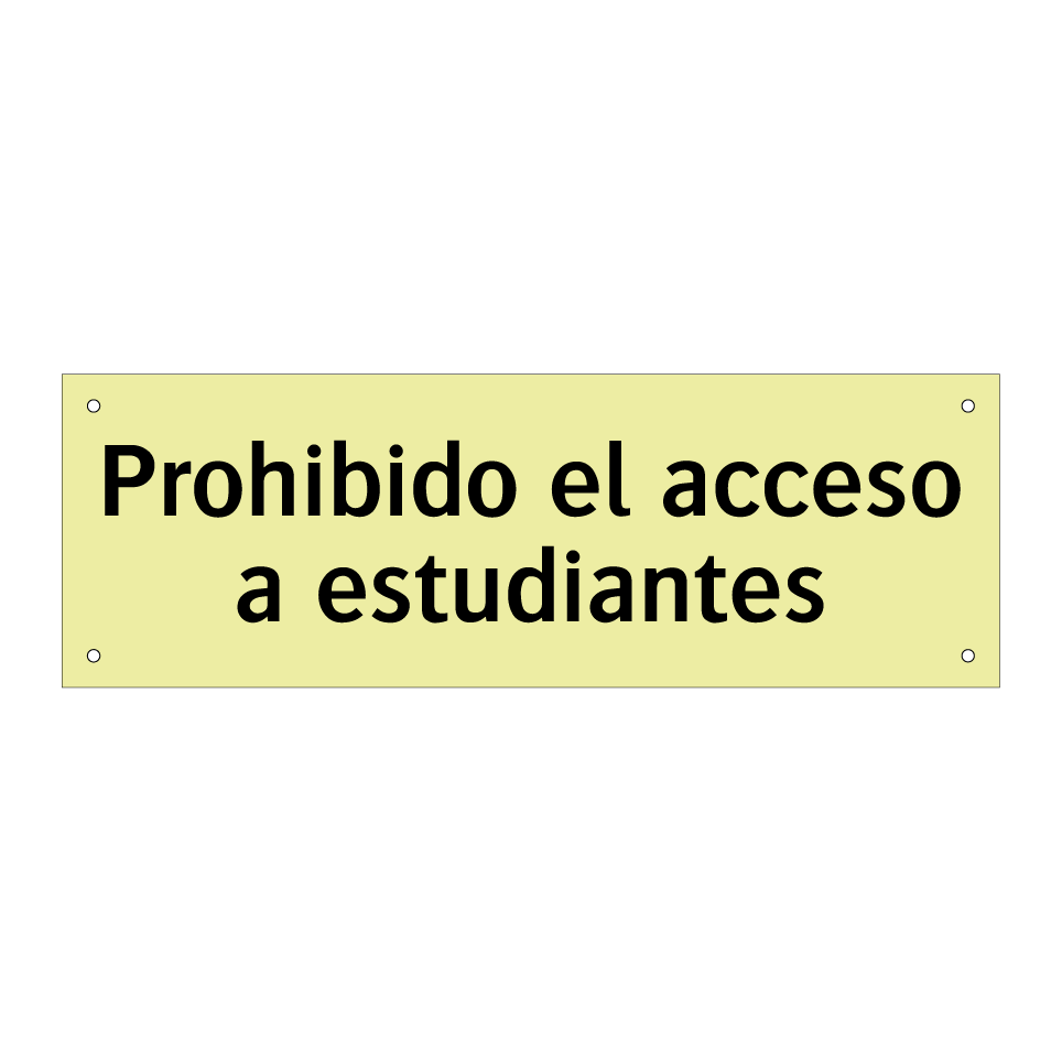 Prohibido el acceso a estudiantes