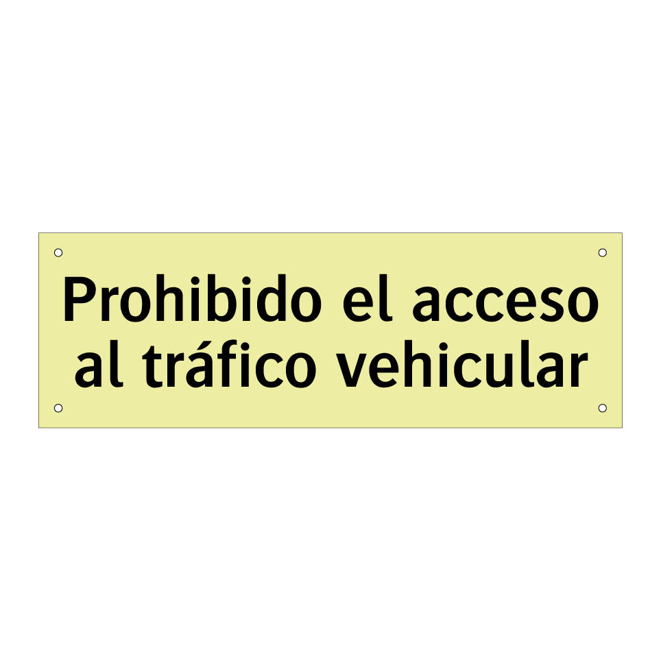 Prohibido el acceso al tráfico vehicular