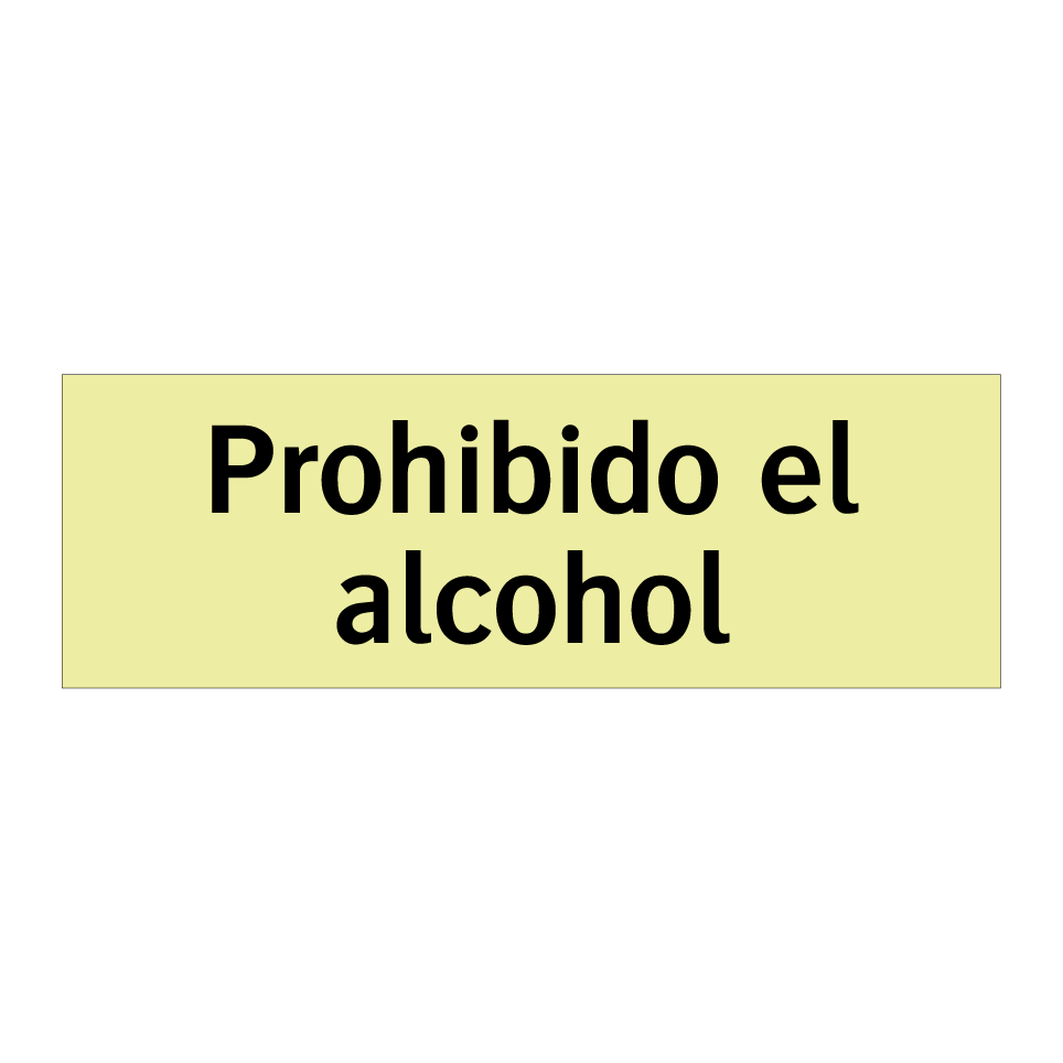 Prohibido el alcohol