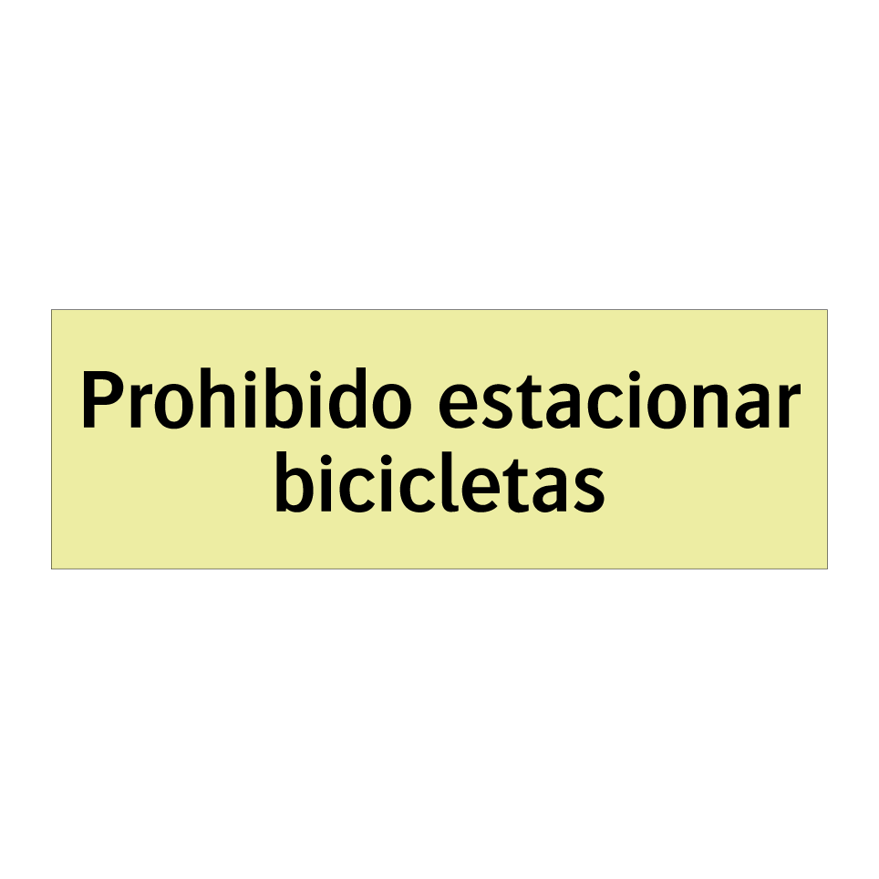 Prohibido estacionar bicicletas
