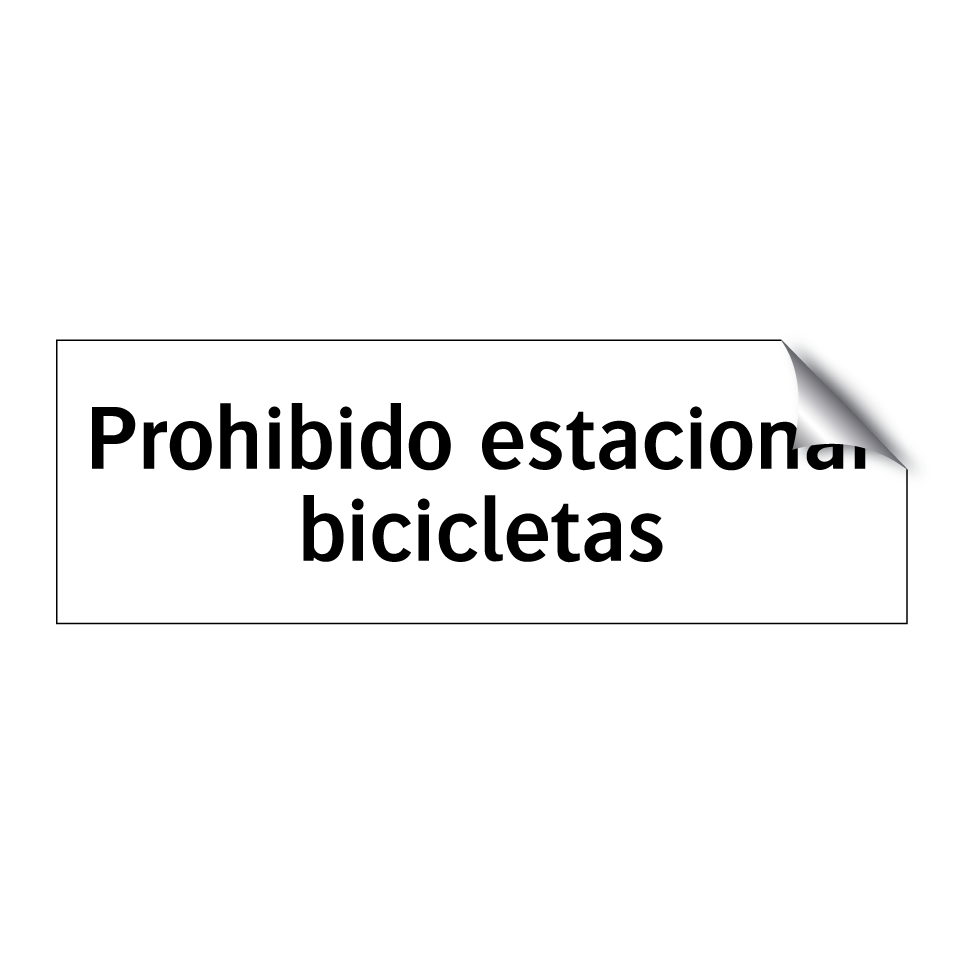 Prohibido estacionar bicicletas