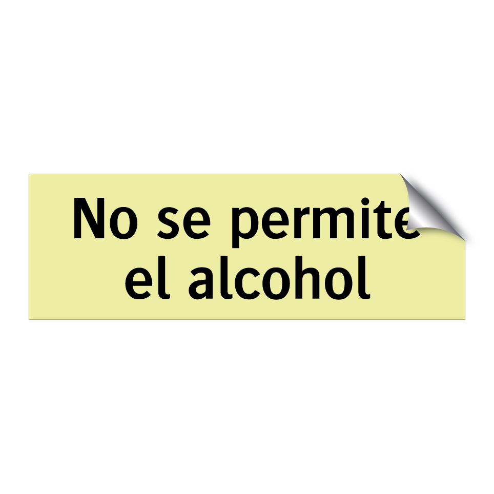 No se permite el alcohol
