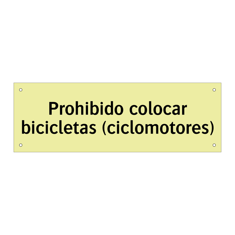 Prohibido colocar bicicletas (ciclomotores)