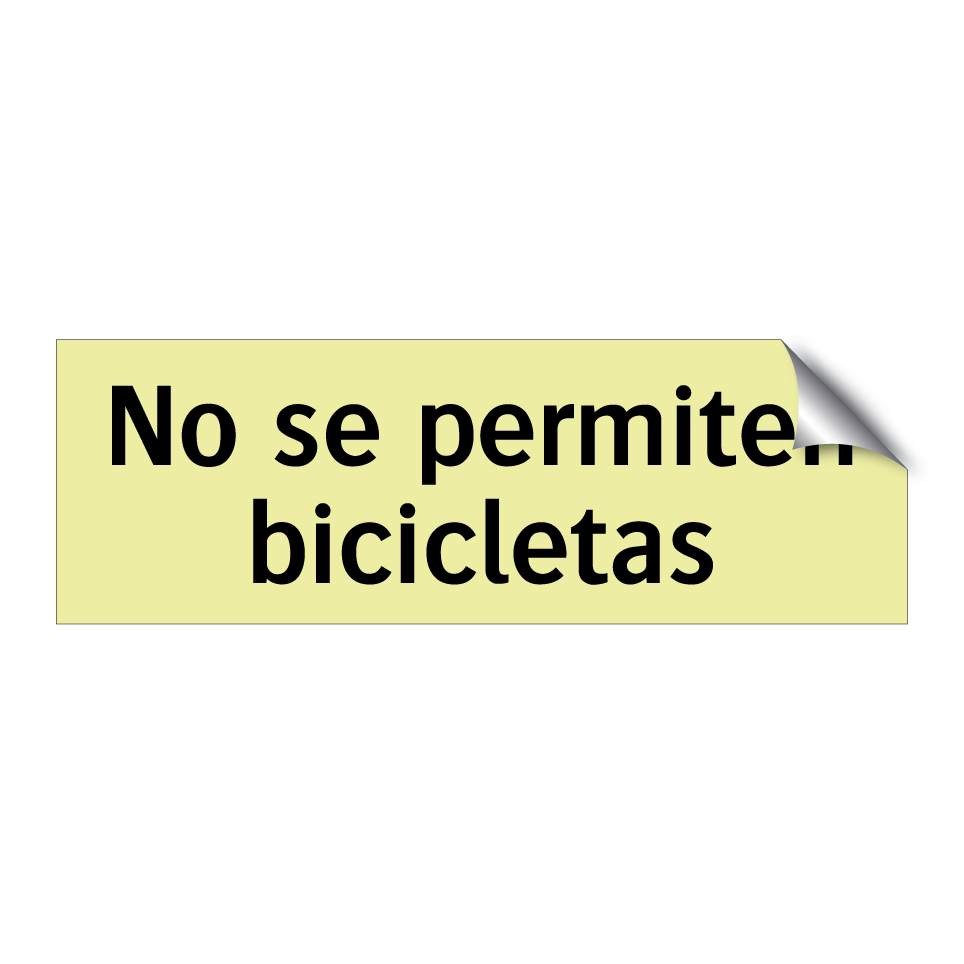 No se permiten bicicletas