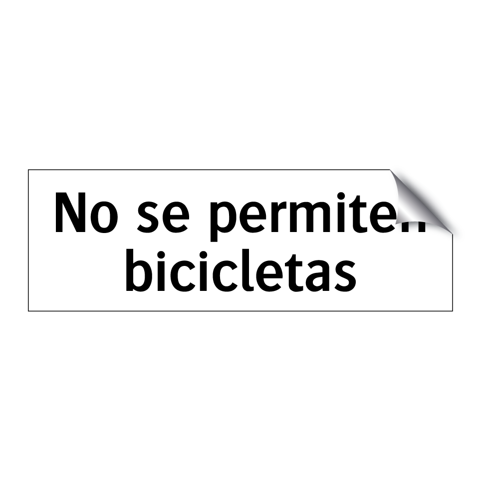 No se permiten bicicletas