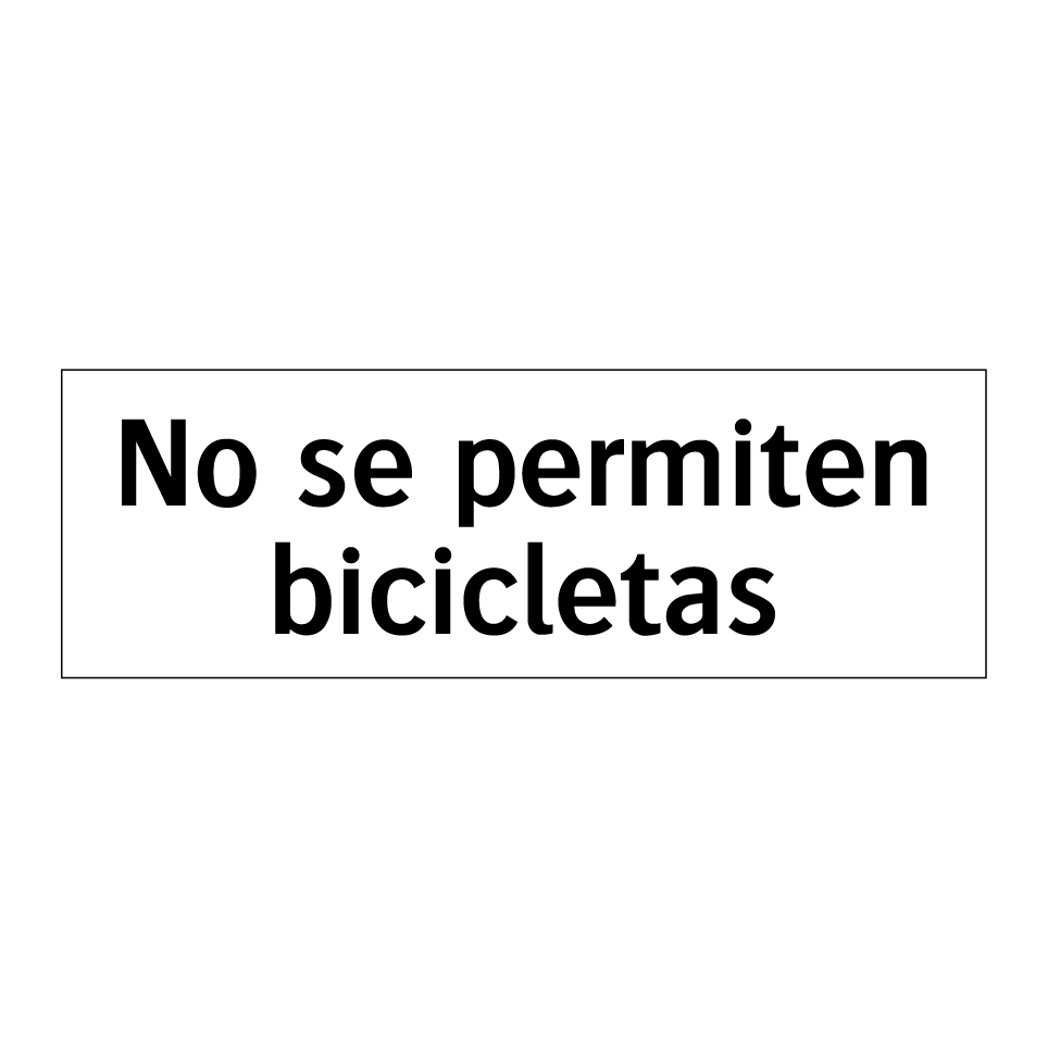 No se permiten bicicletas