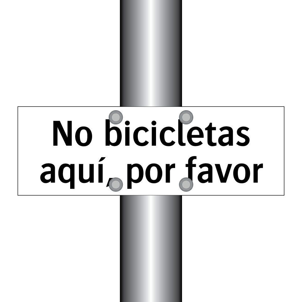 No bicicletas aquí, por favor