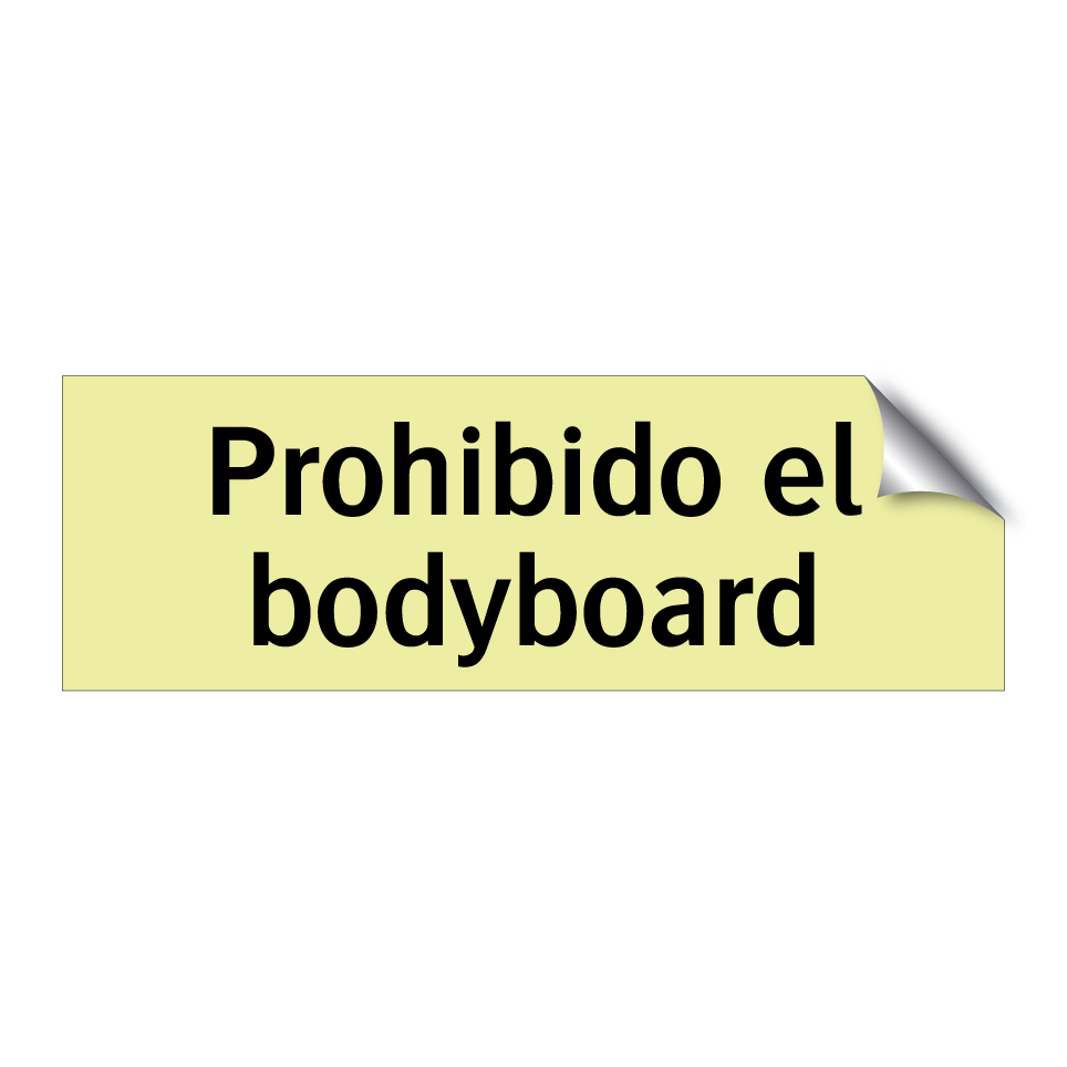 Prohibido el bodyboard