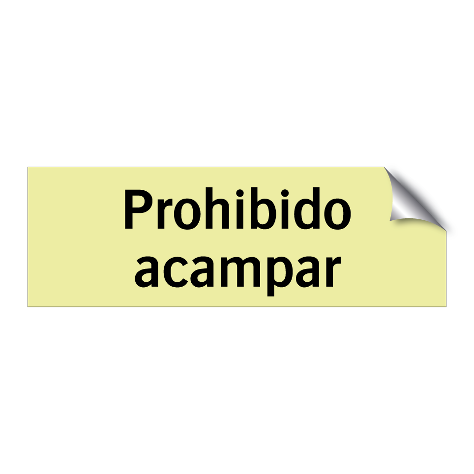 Prohibido acampar