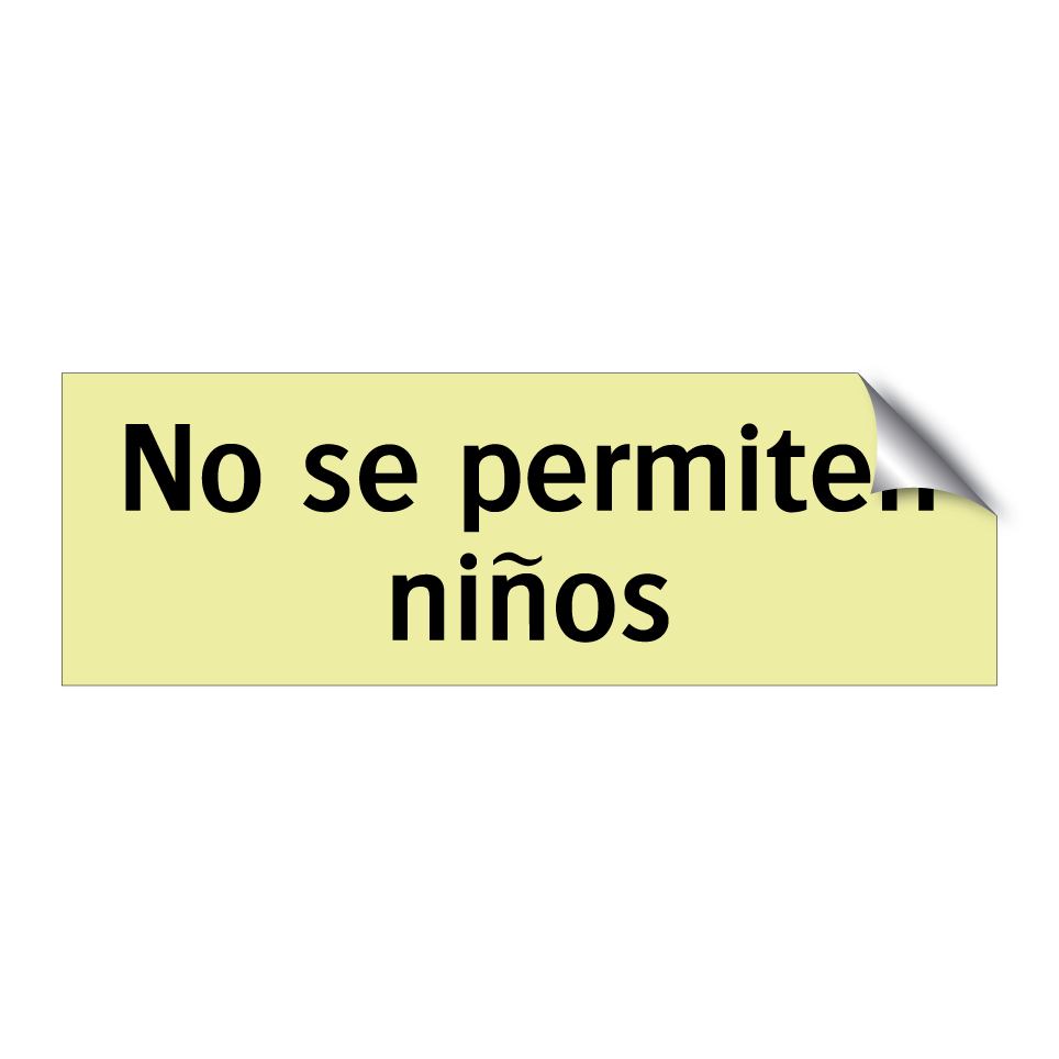 No se permiten niños