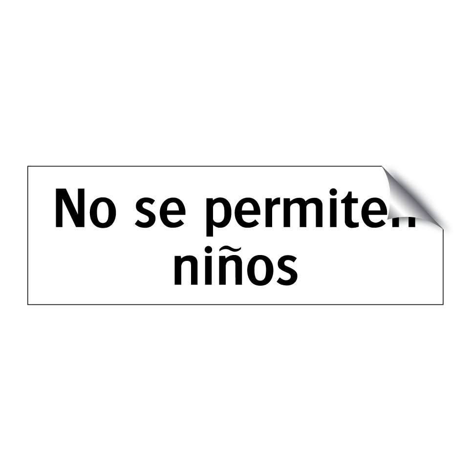 No se permiten niños