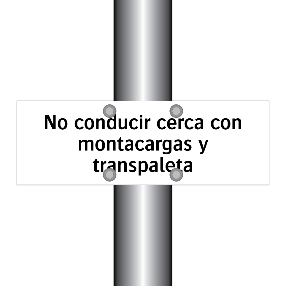 No conducir cerca con montacargas y transpaleta