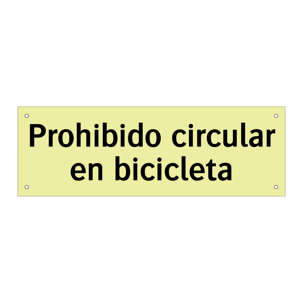 Prohibido circular en bicicleta