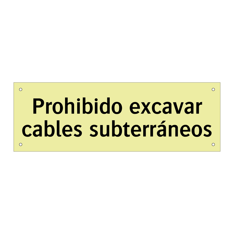 Prohibido excavar cables subterráneos