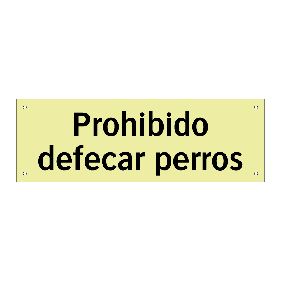 Prohibido defecar perros