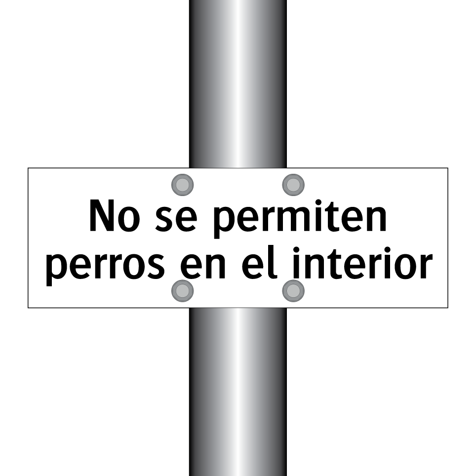No se permiten perros en el interior