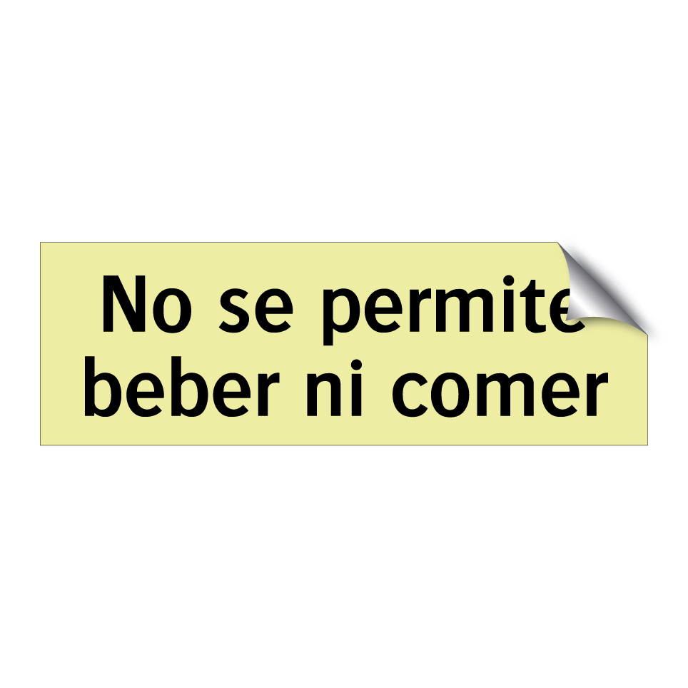 No se permite beber ni comer