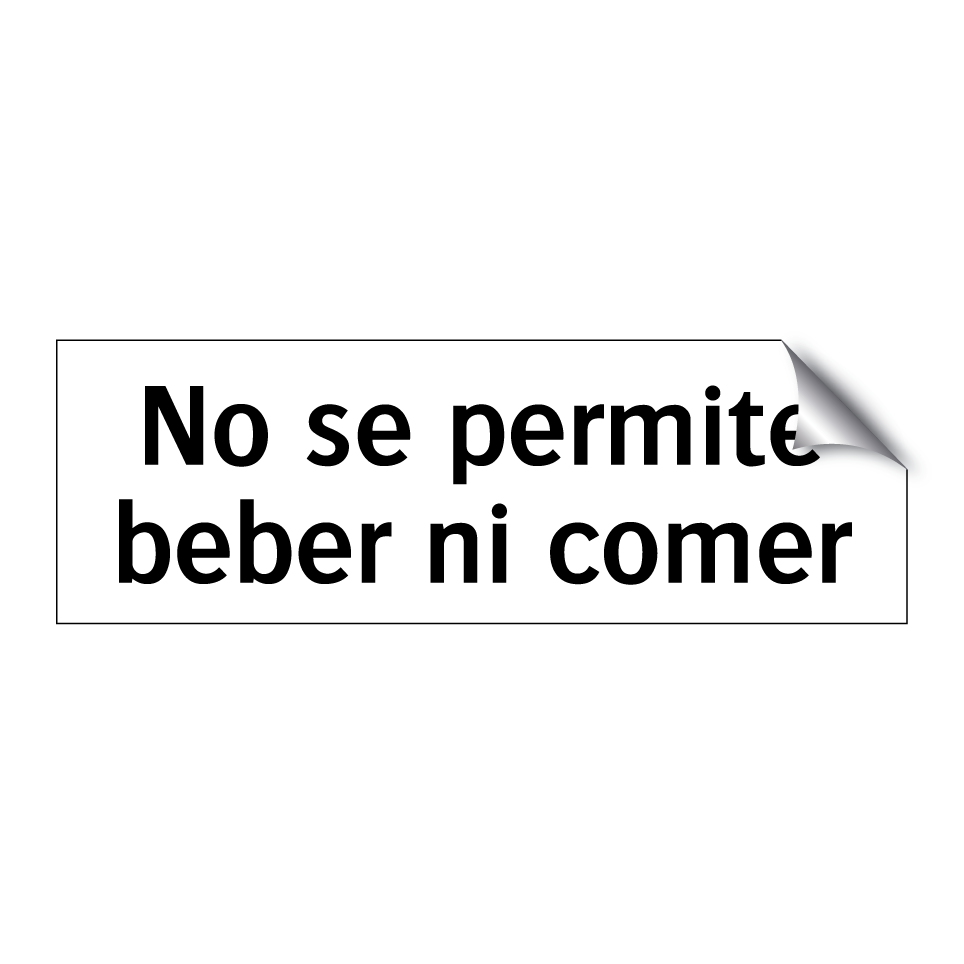 No se permite beber ni comer
