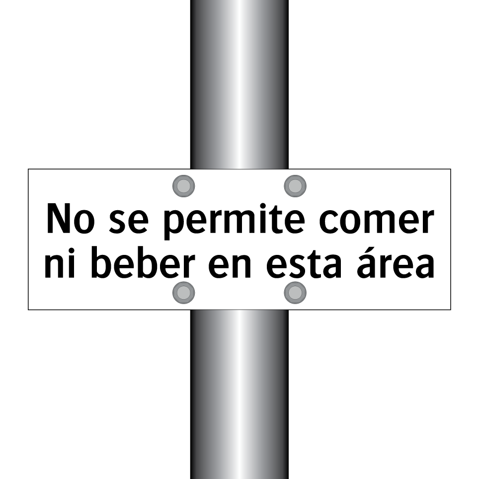No se permite comer ni beber en esta área